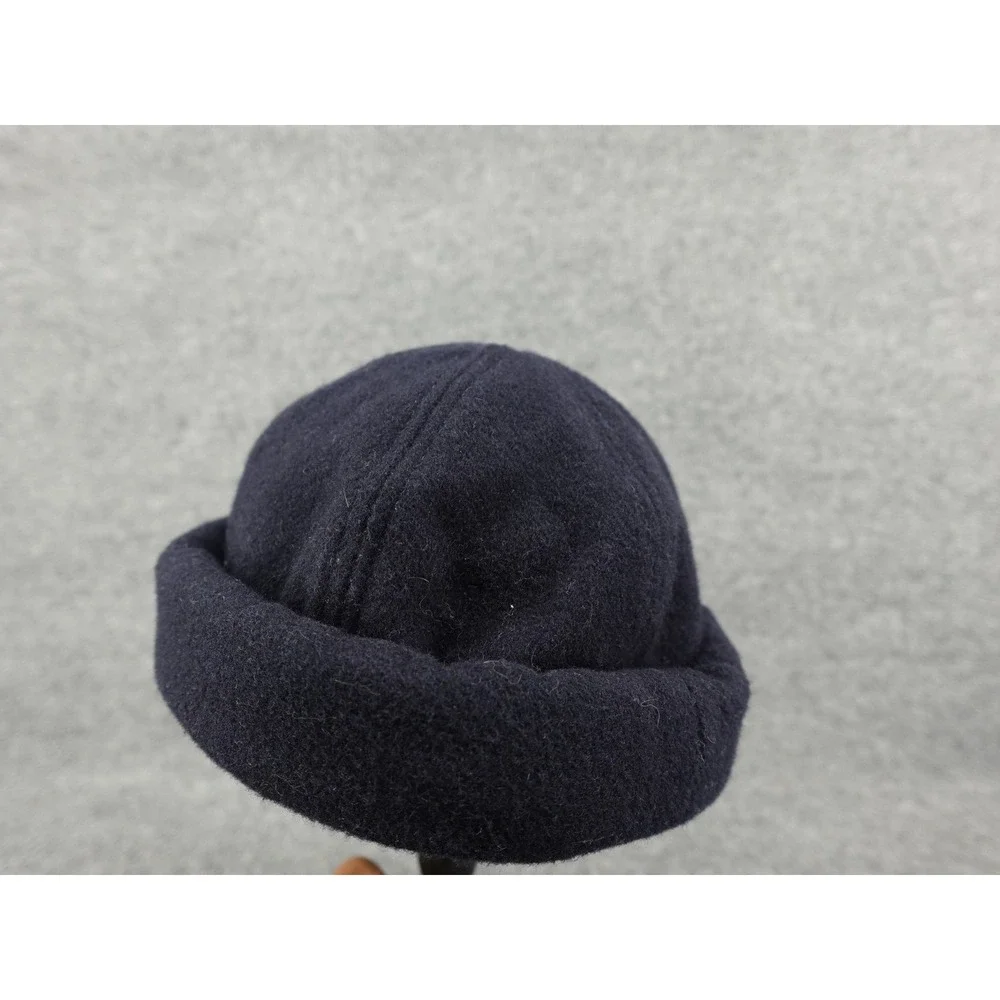 DPC 1921‎ Docker Hat Mens L/XL Navy Blue Brimless Wool Blend Skull Cap